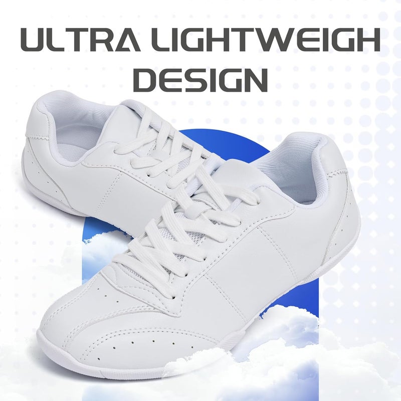 ZVC Cheer Shoes Girls White Cheerleading Shoes for Women Cheer Sneakers Kids Youth - Image 4